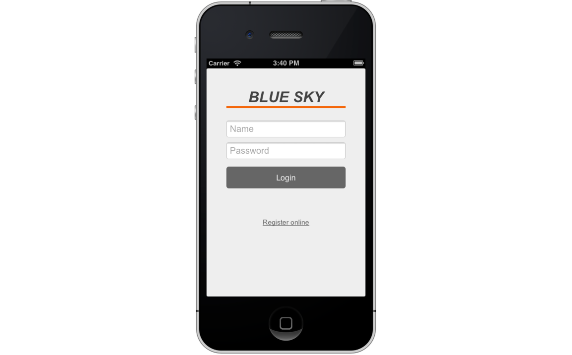 BlueSky login screen